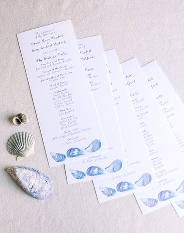Mussel shell ceremony programs