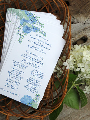 hydrangea wedding day accents