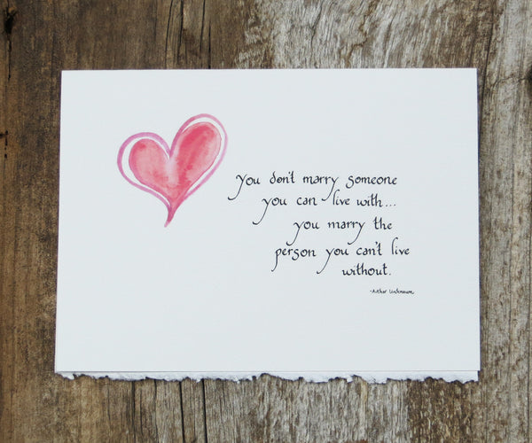 Marriage Quote Card – El's Cards