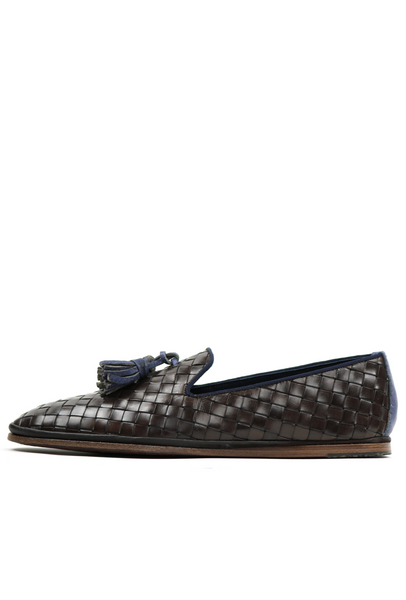 mens basket weave loafers