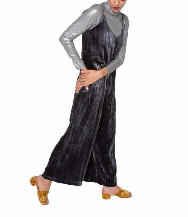 Angela Crinkled Velvet Jumpsuit