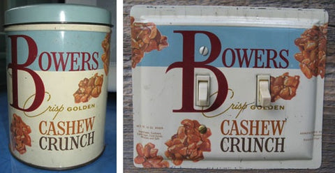 From a Bowers Crunch tin to a vintage switch plate.