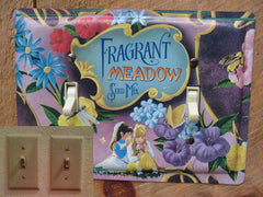Fragrant Meadow Seed tin made large to cover 2 single switch plates.