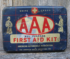 AAA First Aid Kit tin provided for custom made switch plates.