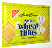 Wheat Thins Nabisco Crackers Tin Triple Switchplate With Unique Configuration