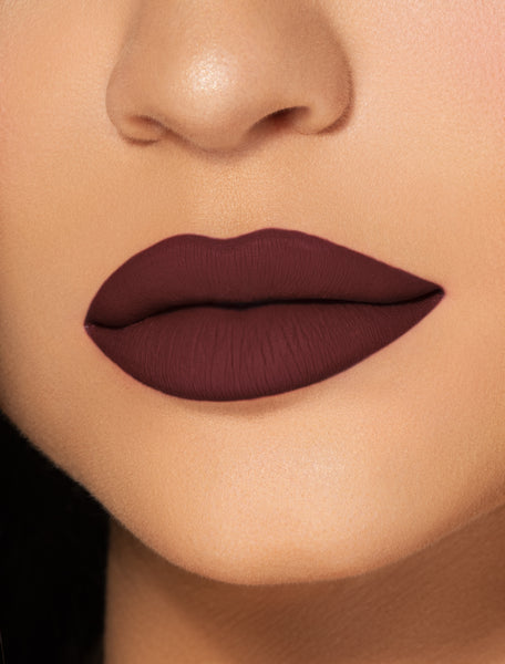 cheap matte burgundy lipstick