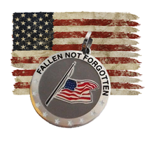 Load image into Gallery viewer, FALLEN HERO - FLAG @ HALF-MAST Pendant or Dog-tag

