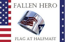 Load image into Gallery viewer, FLAG @ HALF-MAST FALLEN HERO RING
