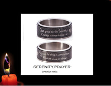 Load image into Gallery viewer, SERENITY PRAYER Spinning Prayer Wheel Ring
