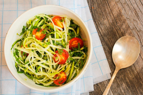 Squashspaghetti med økologisk olivenolie