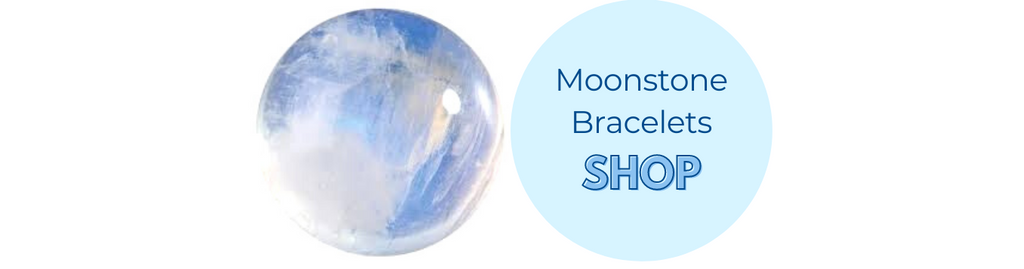 uv awareness bracelet in moonstone for sun safety