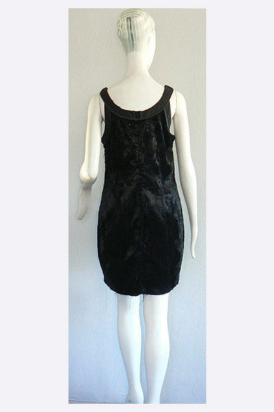 1990s Martin Margiela Artisanal Line Little Black Furry Dress