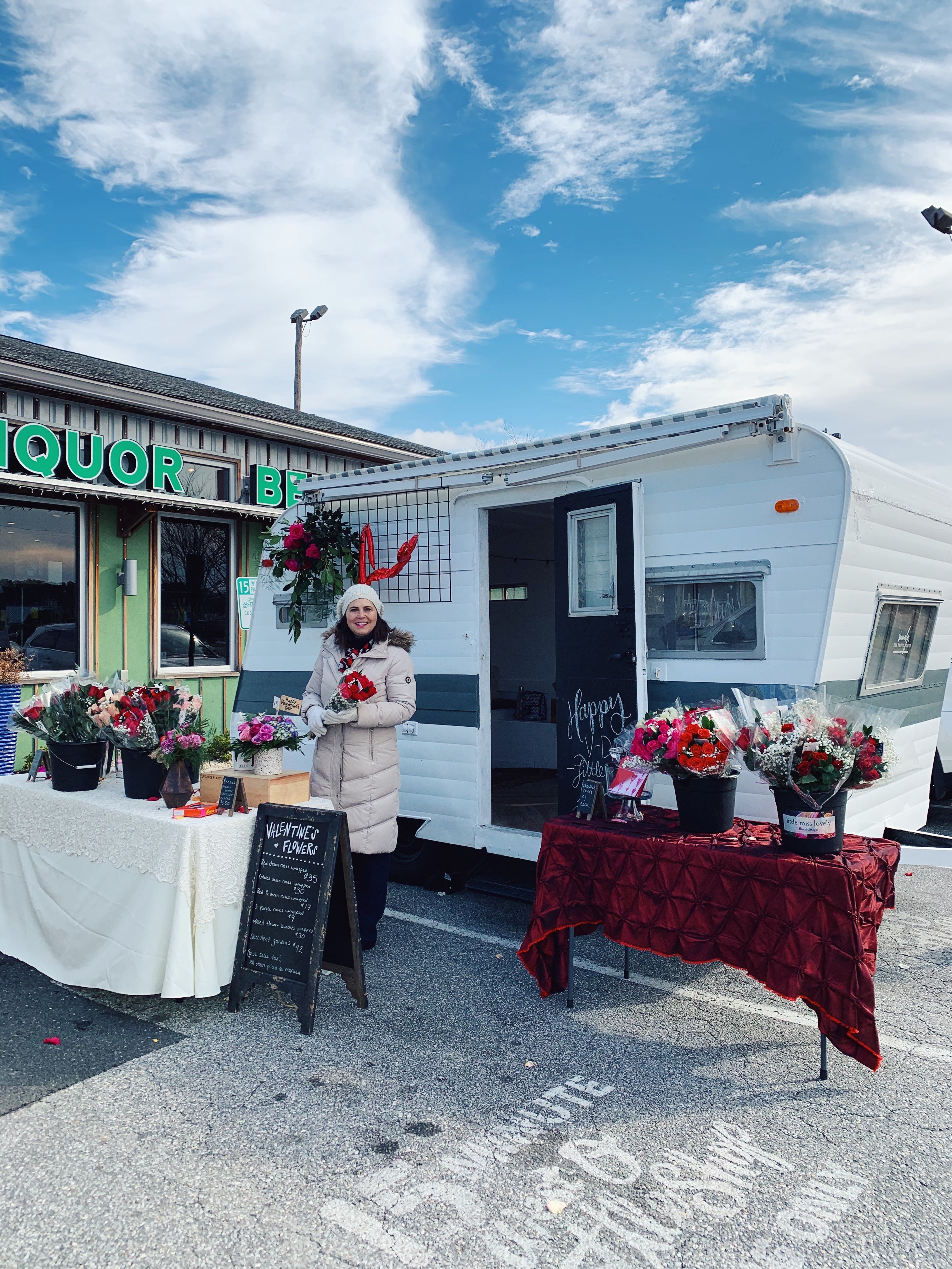 valentine's day flower pop up shop // ocean city, md florist // little miss lovely floral design