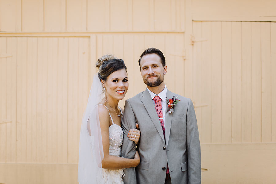 Ami and Chaz on their wedding day