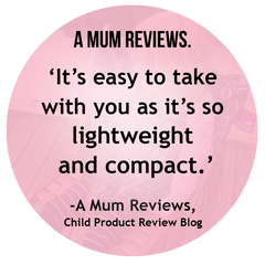 A Mum Reviews' Totseat Review: 'lightweight and compact'