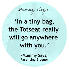 Mummy Says' Totseat Review: 'really will go anywhere with you'