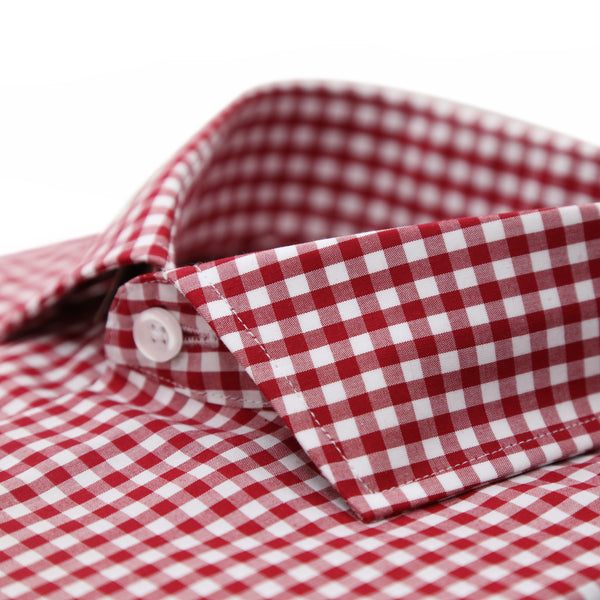 red checked dress shirt