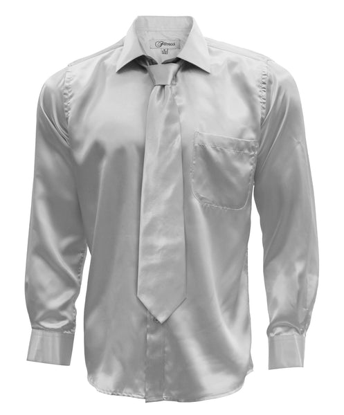 silver formal shirt