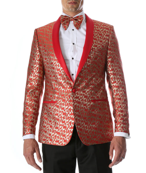 Wholesale Mens Webber Red Modern Fit Tuxedo Blazer | FHYINC