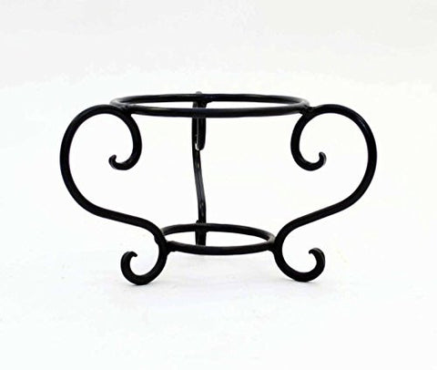 Handmade Iron Triple S Stand Base, Bronze Color- 4.75"H x 8"W.