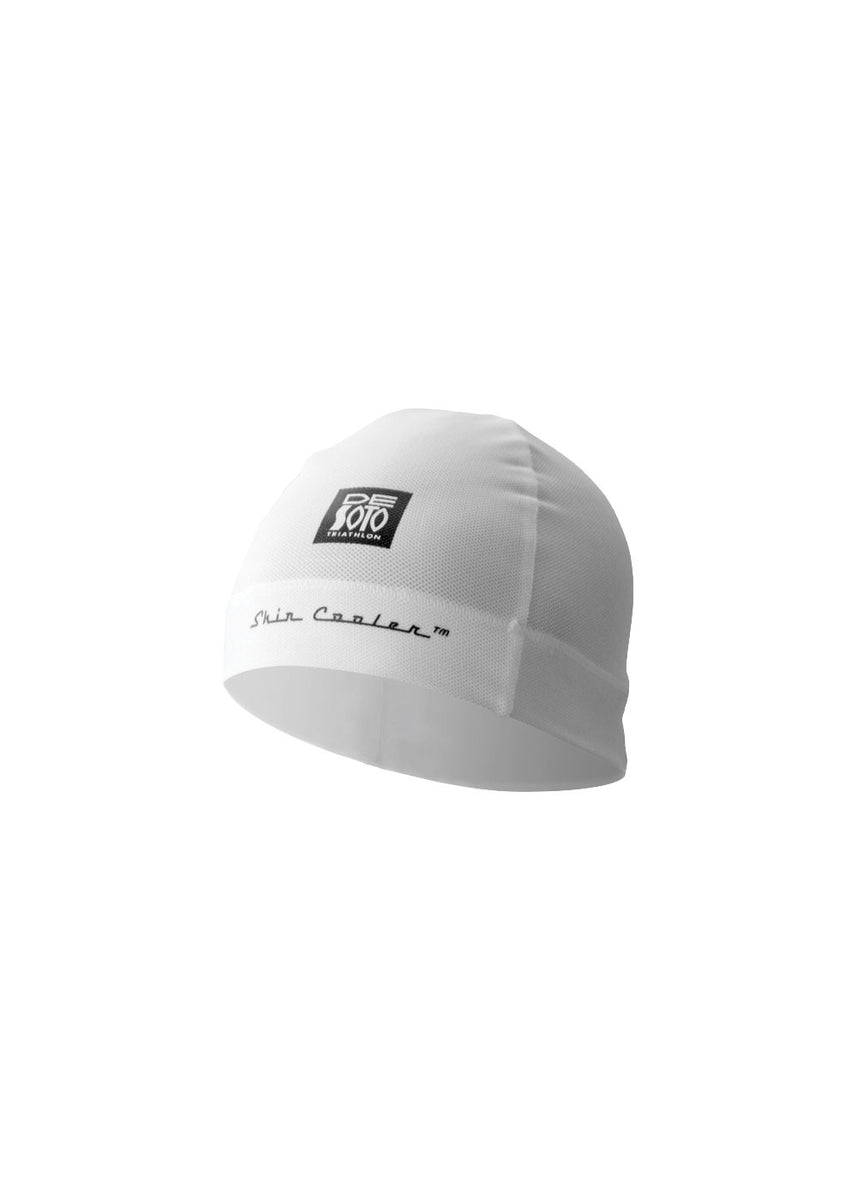 absorbs evaporates WHITE DeSoto Skin cooler helmet Liner beanie cap Insulates 