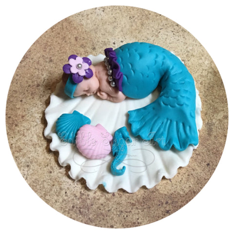 MERMAID BABY SHOWER Cake Topper Party Decorations Mermaid Nursery Mermaid baby shower