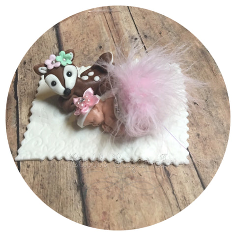 WOODLAND BABY SHOWER CAKE Topper FOX Fondant Baby Shower Decorations