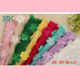 3D floral tulle lace fabric 