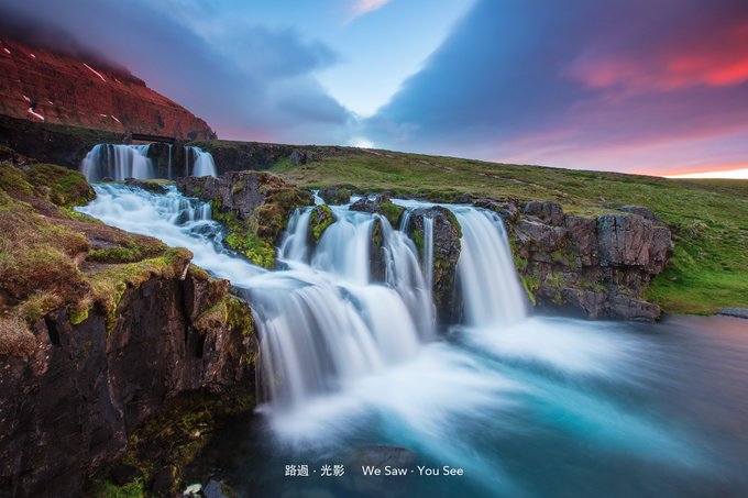 mountain waterfall