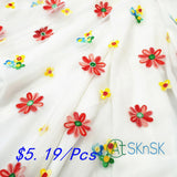 floral embroidered tulle fabric 