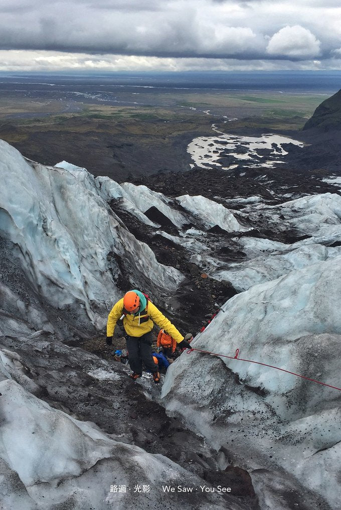 hiking on the glacier