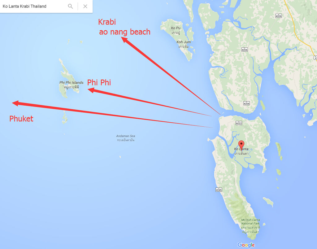 map of Lanta beach