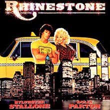 Film Poster for RHINESTONE with Sylvester Stallone and Dolly Parton 