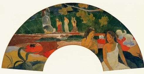 Hand-Fan Leaf Aréaréa (éventail), Paul Gauguin, 1892