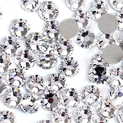 Image of swarovski crystals clear colour. 