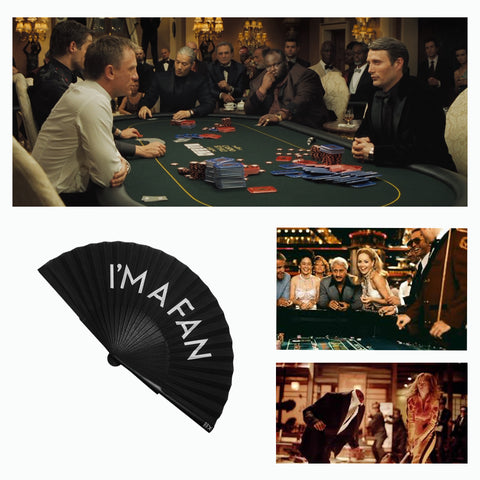 Khu Khu I´m A Fan Hand-fan with images of films Casino Royale, Casino and Kill Bill