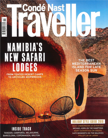 Conde Nast Traveller  - Cover Page - Magazine features luxury gift guide with Khu Khu handfan