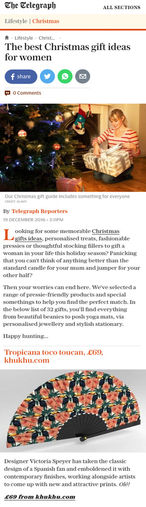 #telegraph #magazine #christmas #gift #guide #2016 #article #khukhu #fans