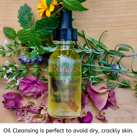 Oil cleansing helps avoid dry, crackly skin.