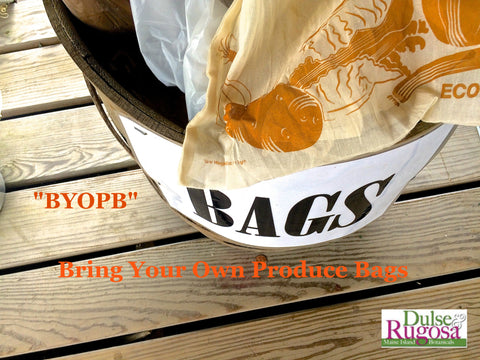 Reduce your plastic consumption- bring your own produce bags.