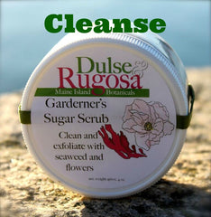 Dulse and Rugosa's Gardner's Scrub has bits of our cleansing seaweed rich soap.