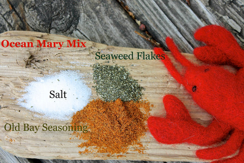 Mix equal parts salt and Maine seaweed flakes for a wicked Bloody Mary