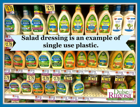 By making your own salad dressing you can eliminate a lot of single use plastic bottles.