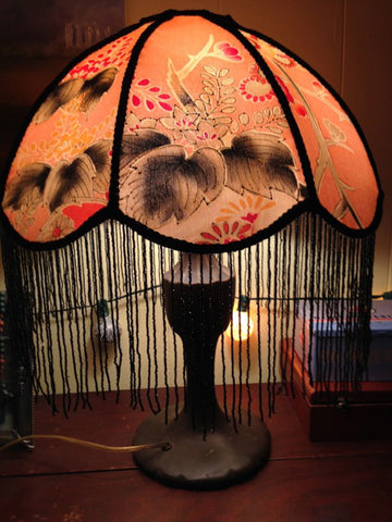 Ruth Carter lampshade made from silks from "A Package"