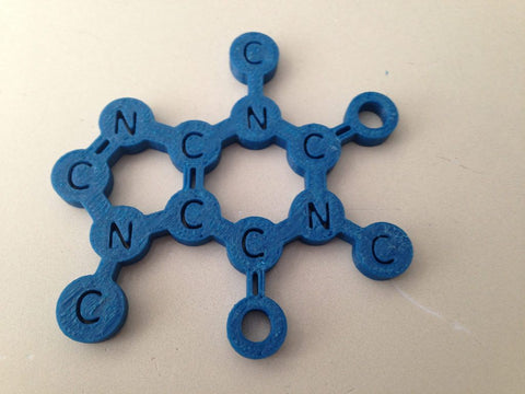 molecule coaster 3d printed