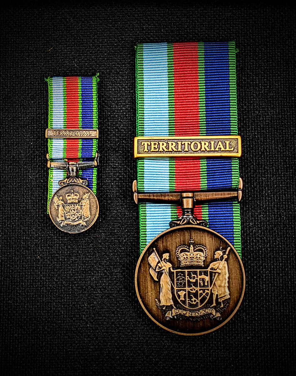 Replica New Zealand defence Service Medal mounted Medals R Us Australia