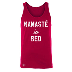 Zexpa Apparel™ Namaste in Bed Namastay Cool W Font Men's Jersey Tank Yoga Funny Sleeveless - Zexpa Apparel Halloween Christmas Shirts