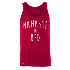 Zexpa Apparel™ Namaste in Bed Namastay Cool Happy Font Men's Jersey Tank Yoga Sleeveless - Zexpa Apparel Halloween Christmas Shirts