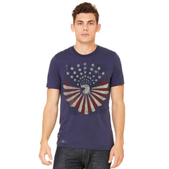 Zexpa Apparel™ American Bald Eagle USA Vintage Flag Men's T-shirt Patriotic Tee - Zexpa Apparel Halloween Christmas Shirts