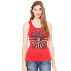 American Bald Eagle USA Vintage Flag Women's Tank Top Patriotic Sleeveless - Zexpa Apparel Halloween Christmas Shirts